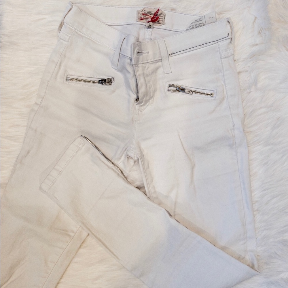 Current/Elliott Soho Zip Stiletto White Coated